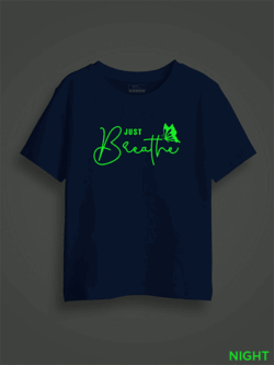 Just Breath Butterfly Kids Glow Tshirt