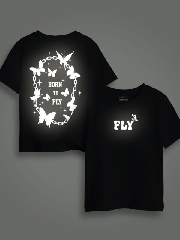 Born to Fly Reflective Kids Glow Tshirt