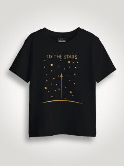 Pilot to the Stars Gold Printed Kids Tshirt