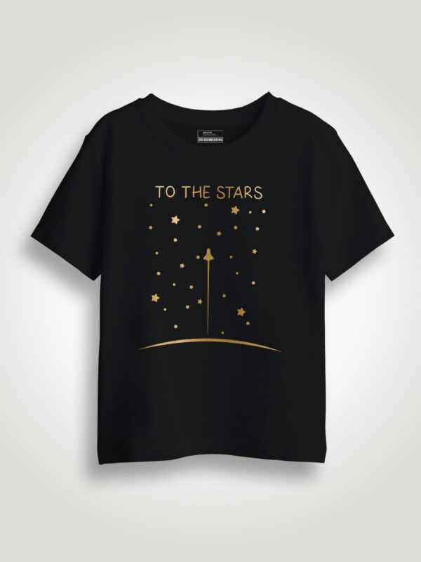 Pilot to the Stars Gold Printed Kids Tshirt