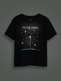 Pilot to the Stars Rainbow Reflective Kids Glow Tshirt