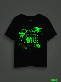 Astronaut Universe Kids Glow Tshirt