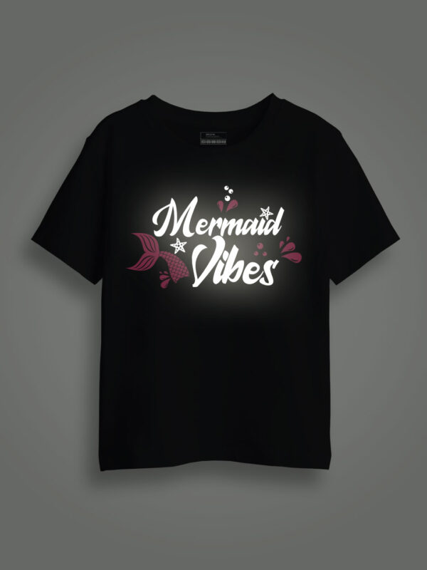 Mermaid Vibes Reflective Kids Glow Tshirt