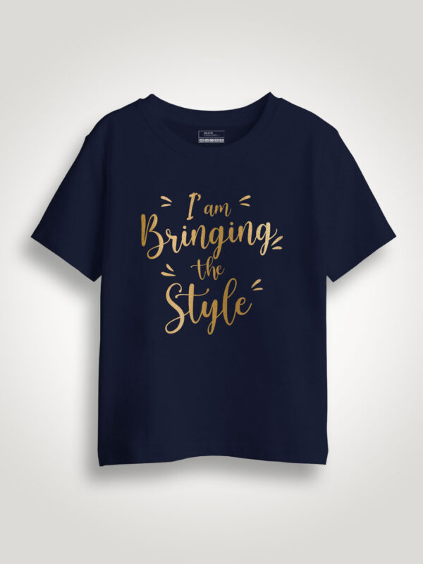 Bringing the Style Gold Printed Kids Tshirt